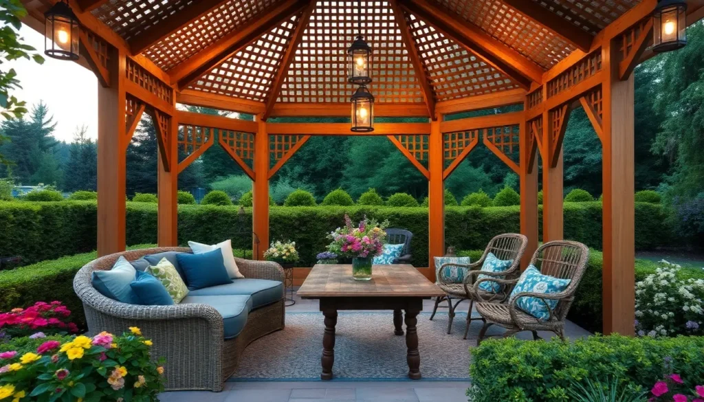 14 Unique Gazebo Seating Ideas