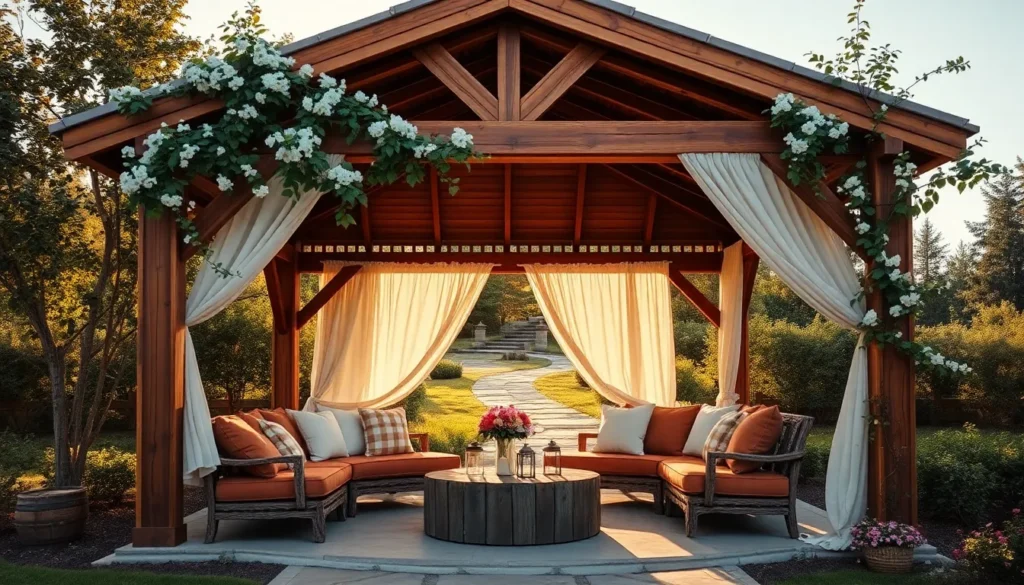 12 Rustic Gazebo Designs for a Cozy Retreat