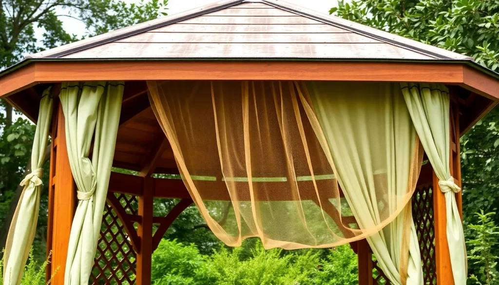 10 Gazebo Curtain and Netting Ideas