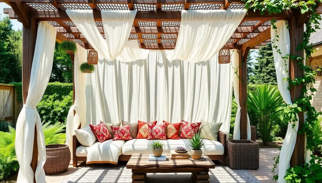14 Bohemian Pergola Ideas for a Relaxing Retreat