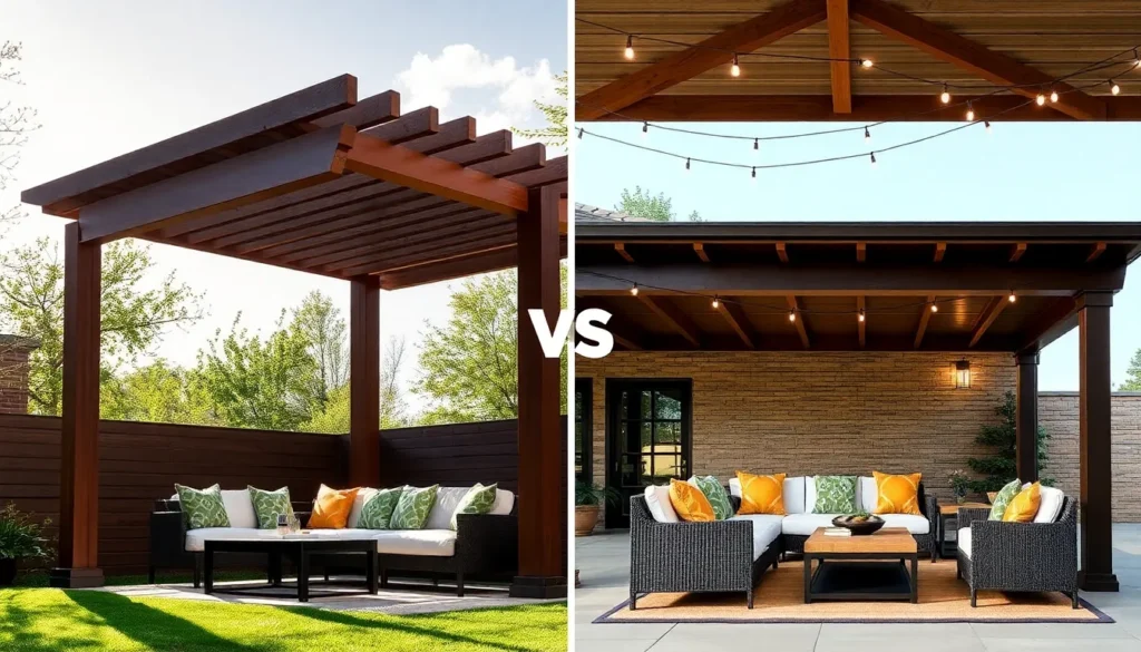 13 Pergola vs Patio Shelter Ideas (What’s Best for Your Yard)
