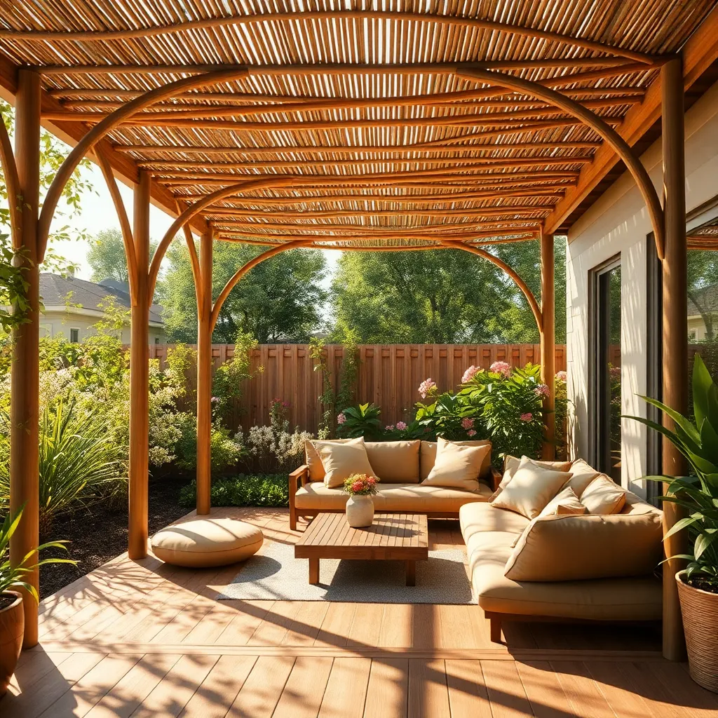 Erecting a Bamboo Shade Oasis