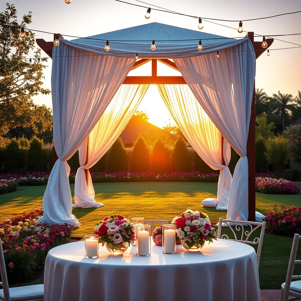 Luxurious Draped Fabric Gazebos