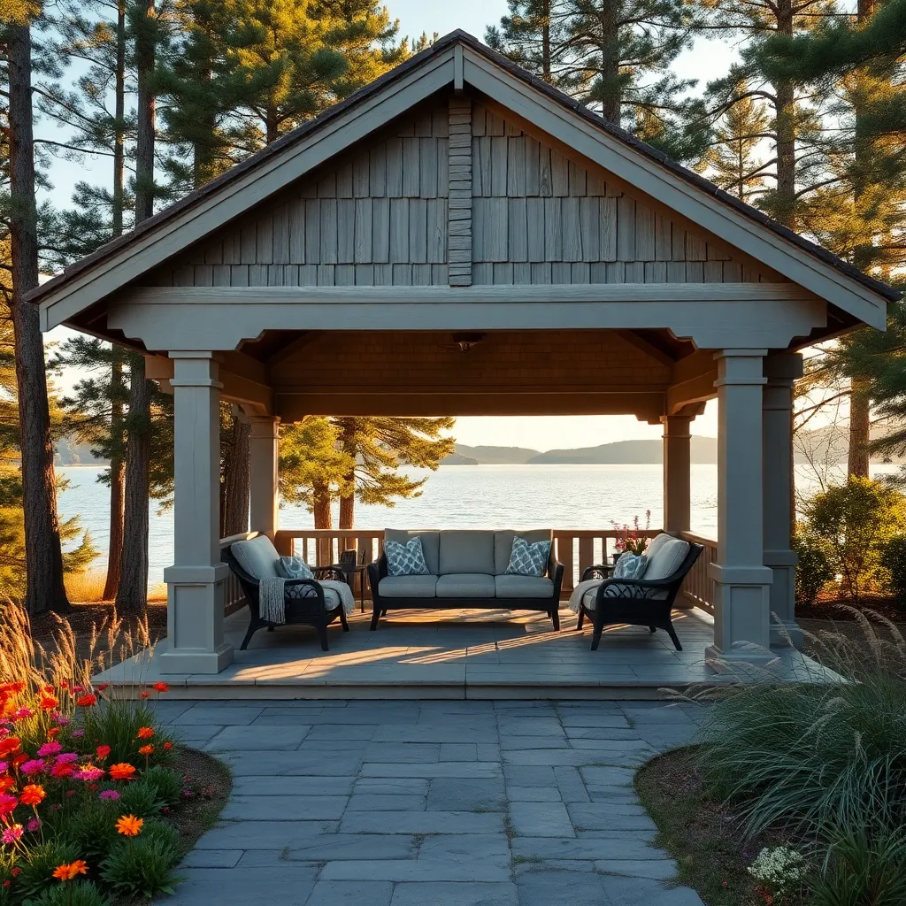 Lakeside Gazebo with Panoramic Views