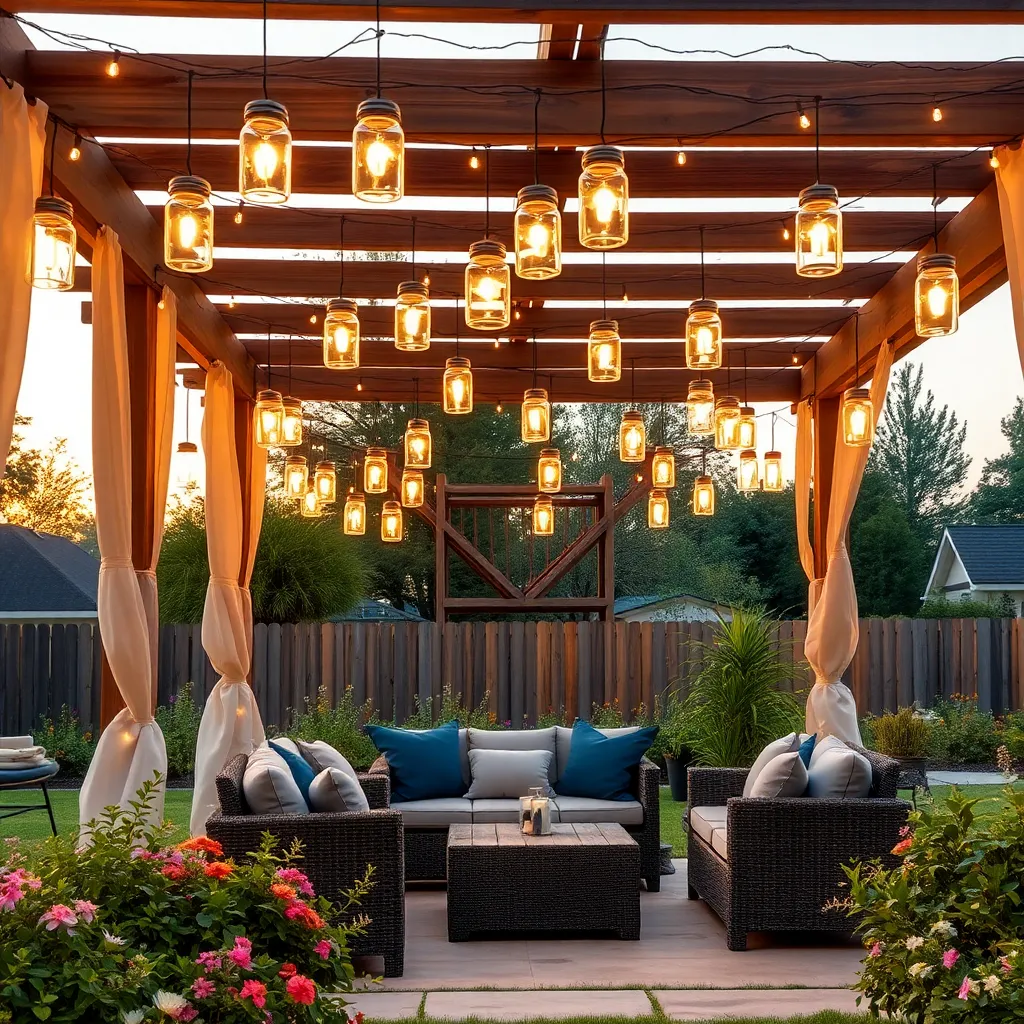 Hang Mason Jar Lights for Ambiance