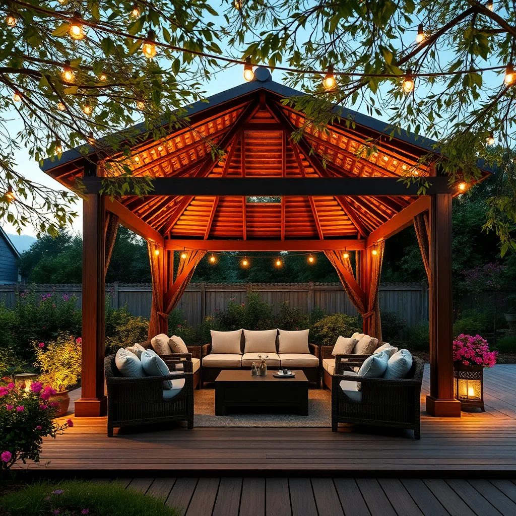 Gazebos with Built-In Lighting