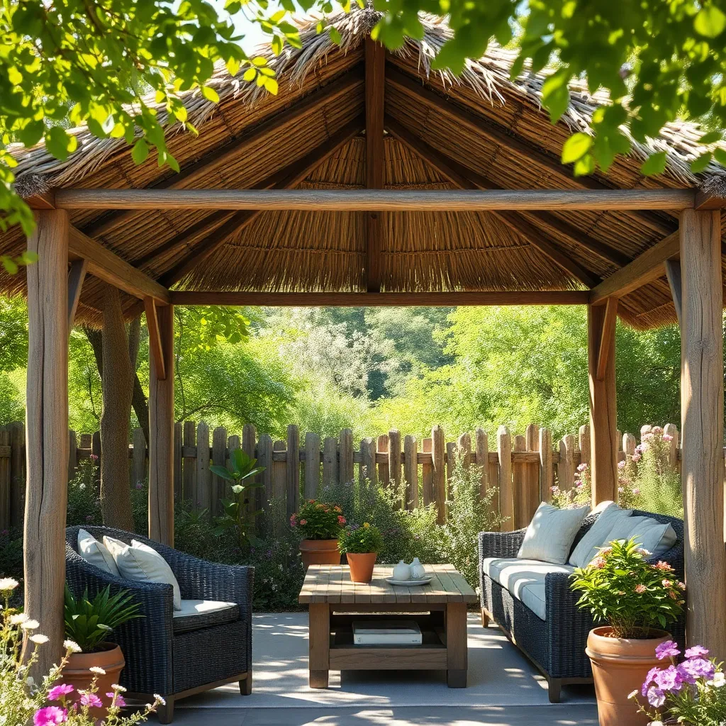 Integrating Rustic Thatched Roofs