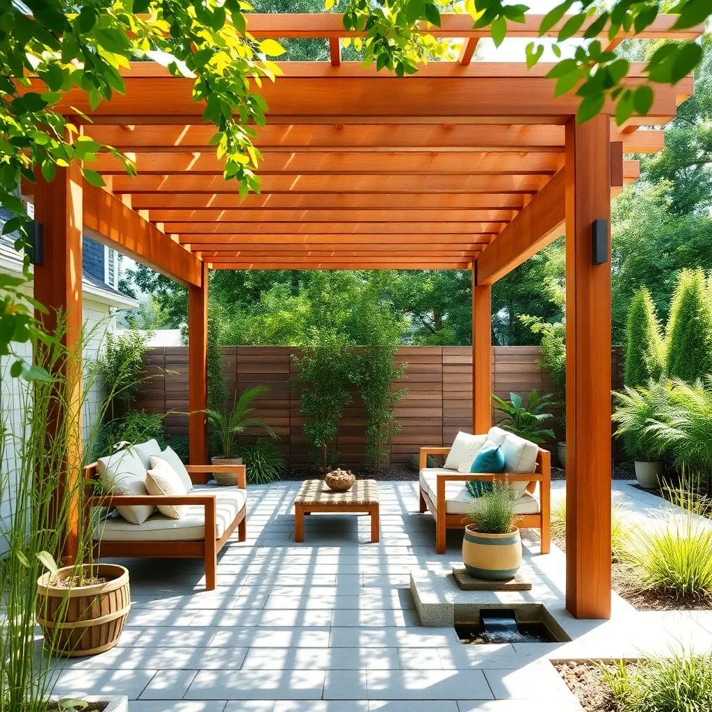 Zen Oasis Pergola (Redwood Timber)