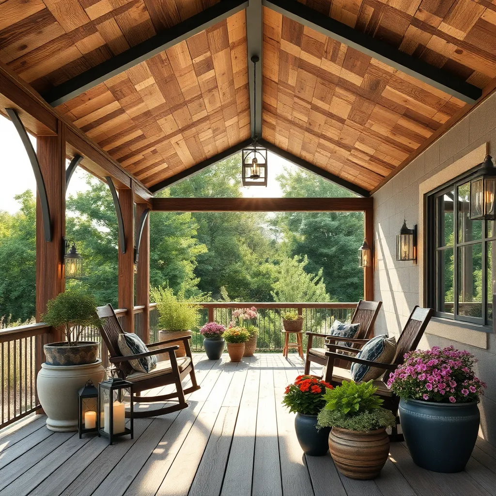 Modern Farmhouse Porch (Barn Wood & Galvanized Metal)