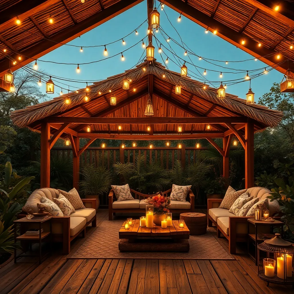 Hang Lanterns for Soft Ambiance