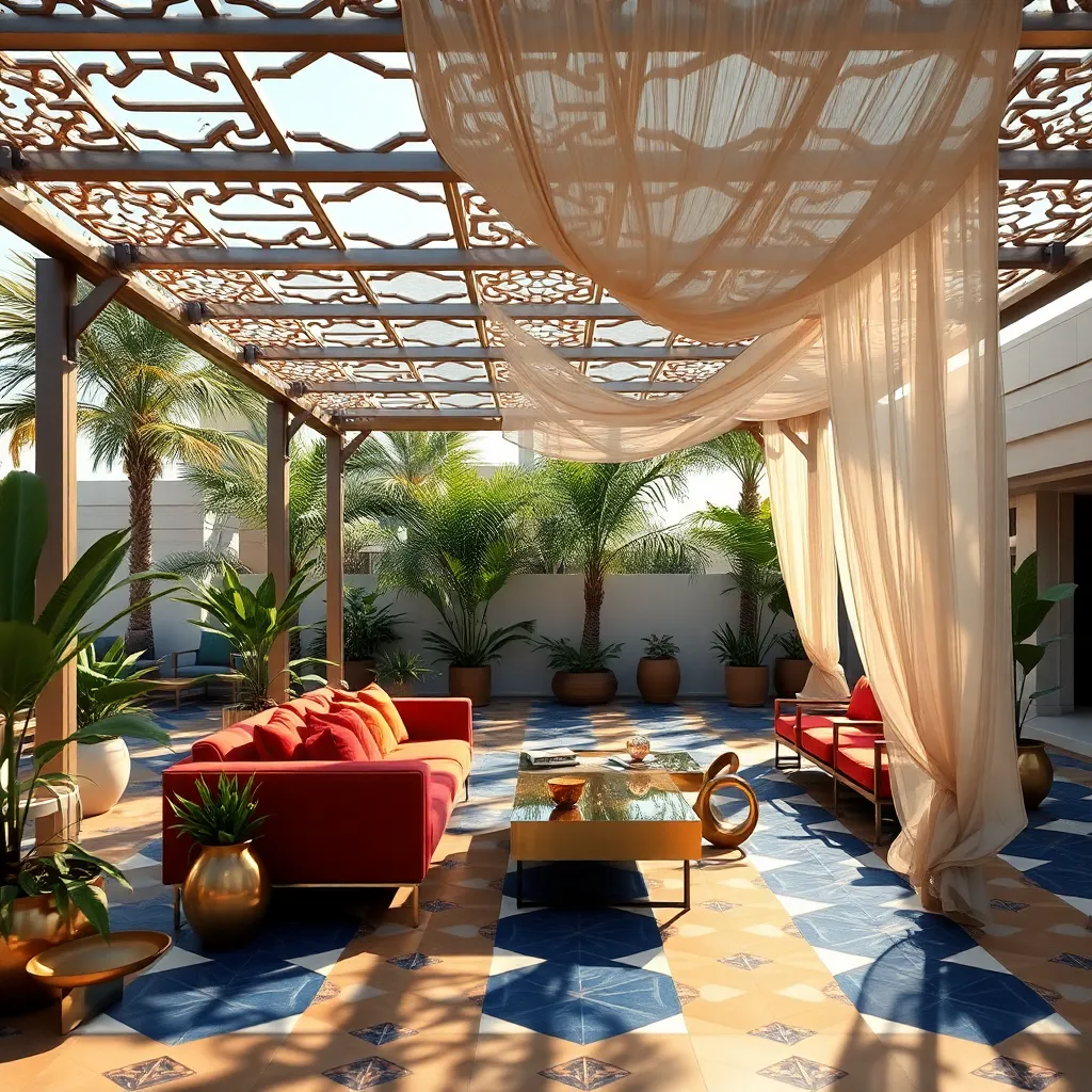 Art Deco Lounge (Geometric Patterns & Metallic Finishes)