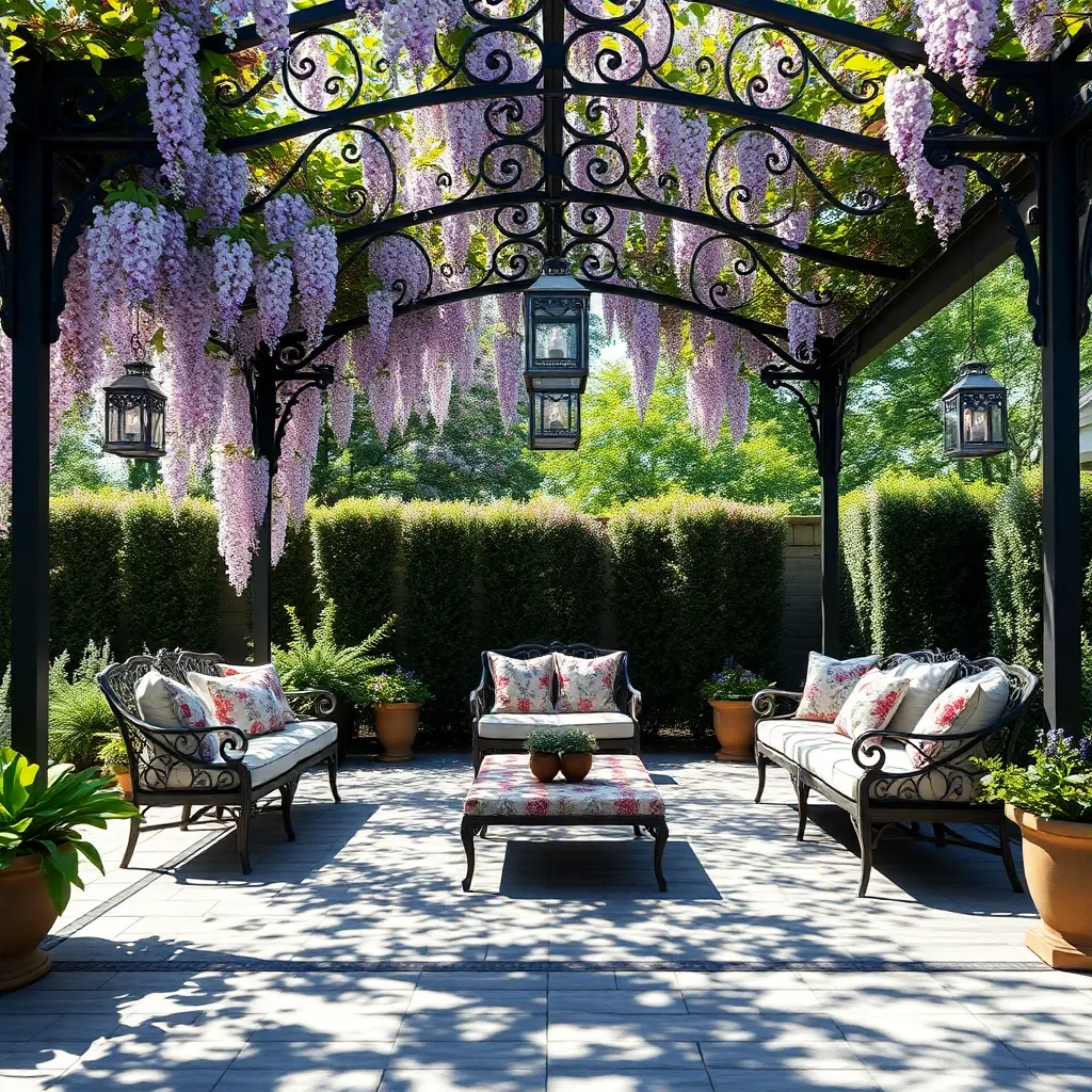 Victorian-Inspired Pergola (Cast Iron Details)