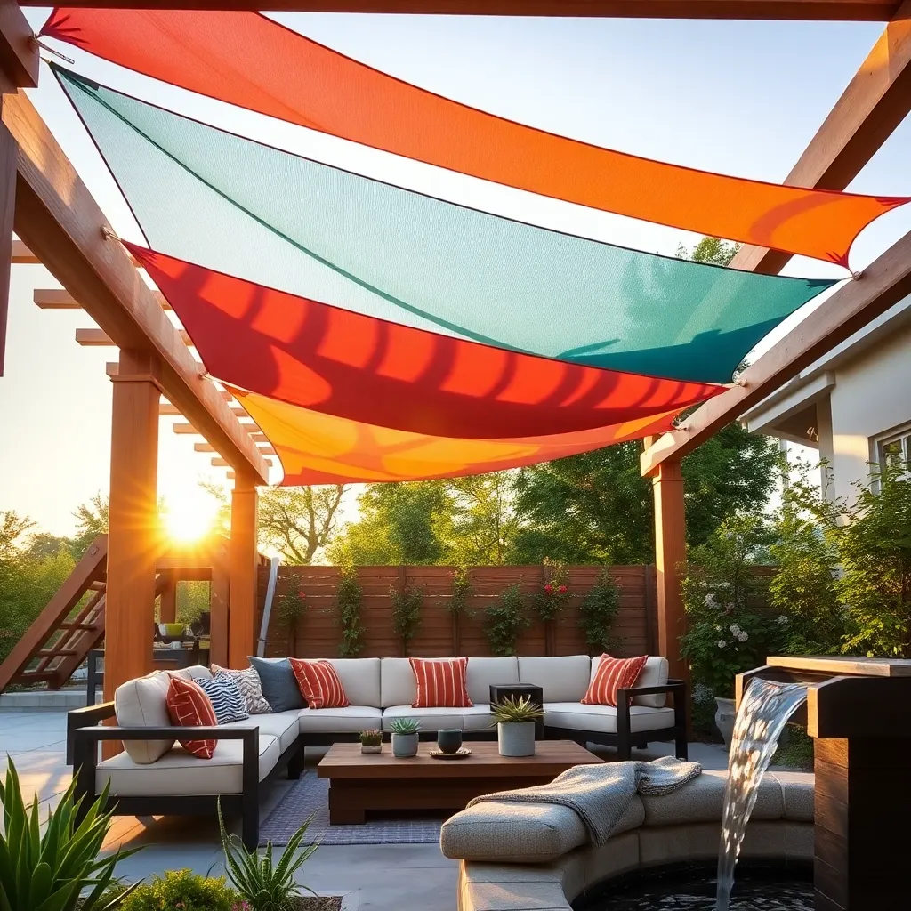 Utilize Shade Sails for Coverage