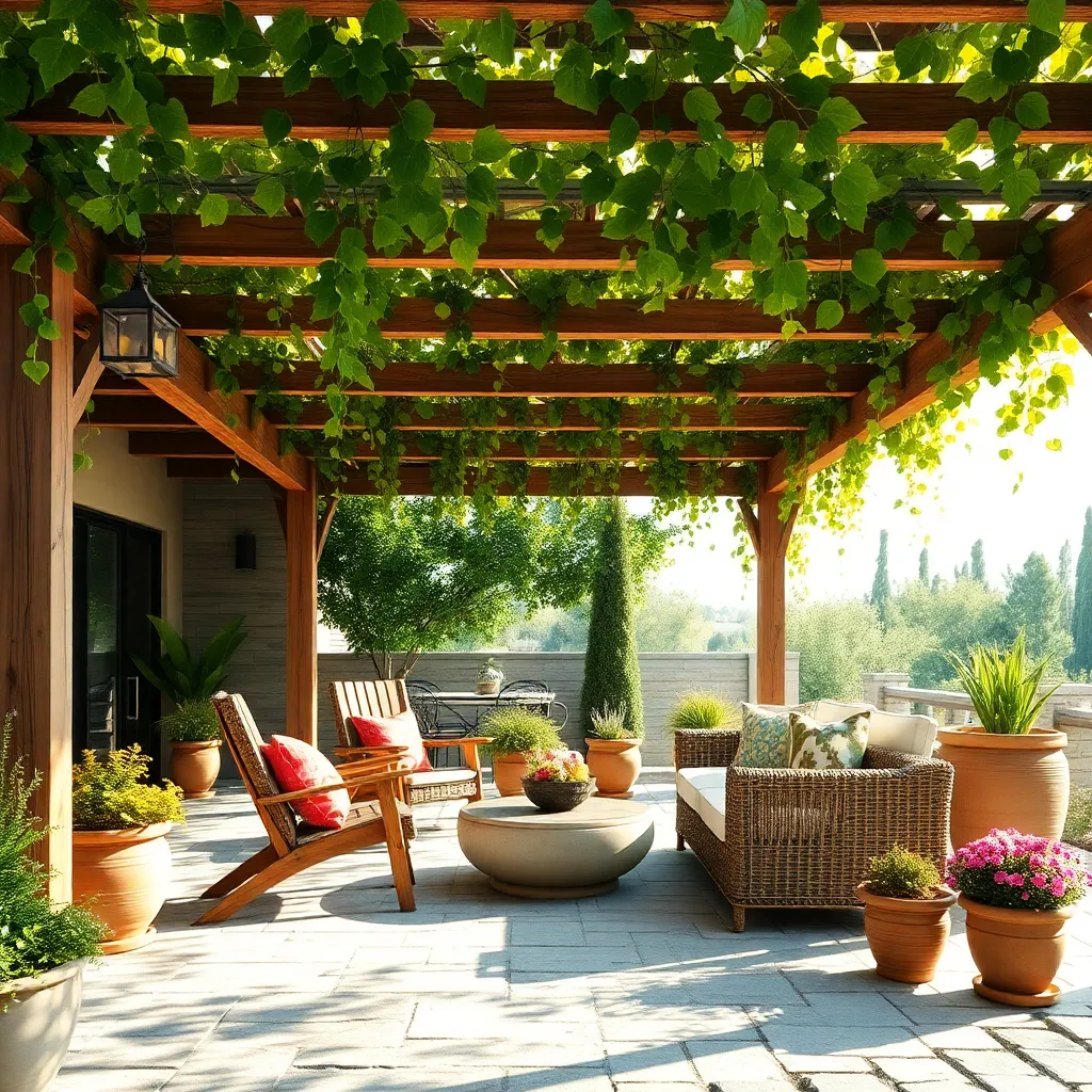 Incorporating Natural Vines for Shade