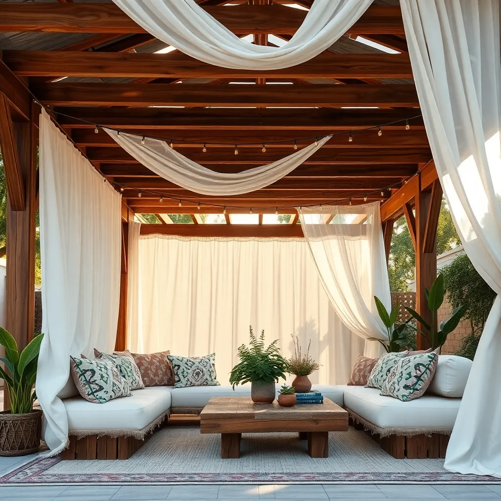 Incorporate Flowing Fabric Drapes