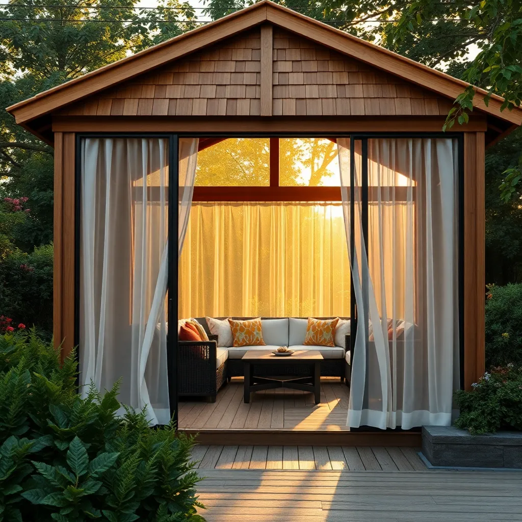 Enclosed Screened Gazebo (Bug-Free Comfort)