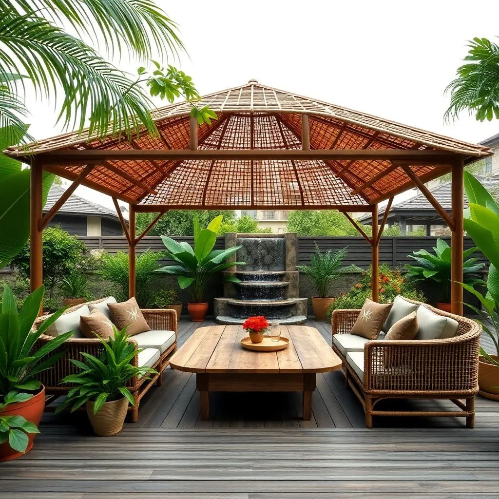 Design with Bamboo Roof Accents