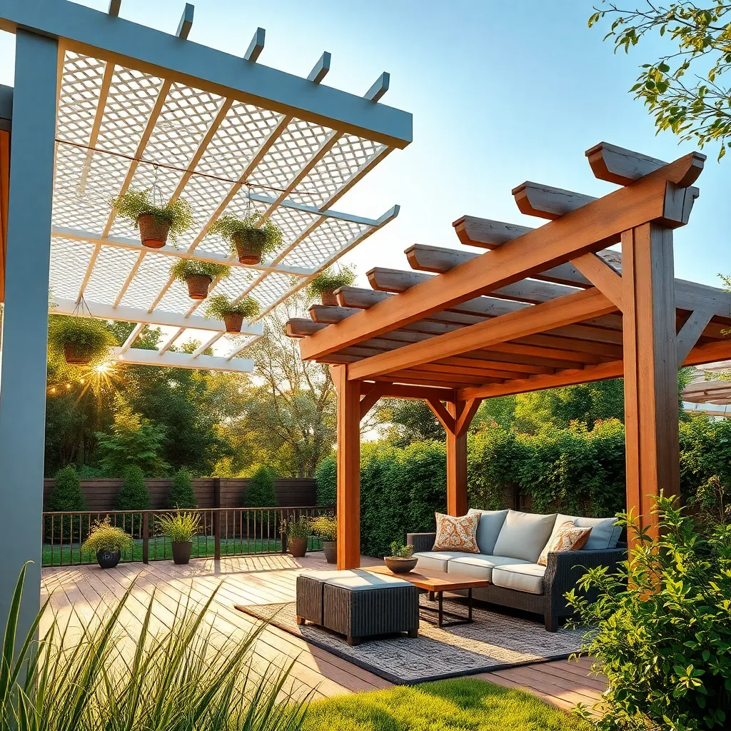 Stylish Pergola Roof Variations