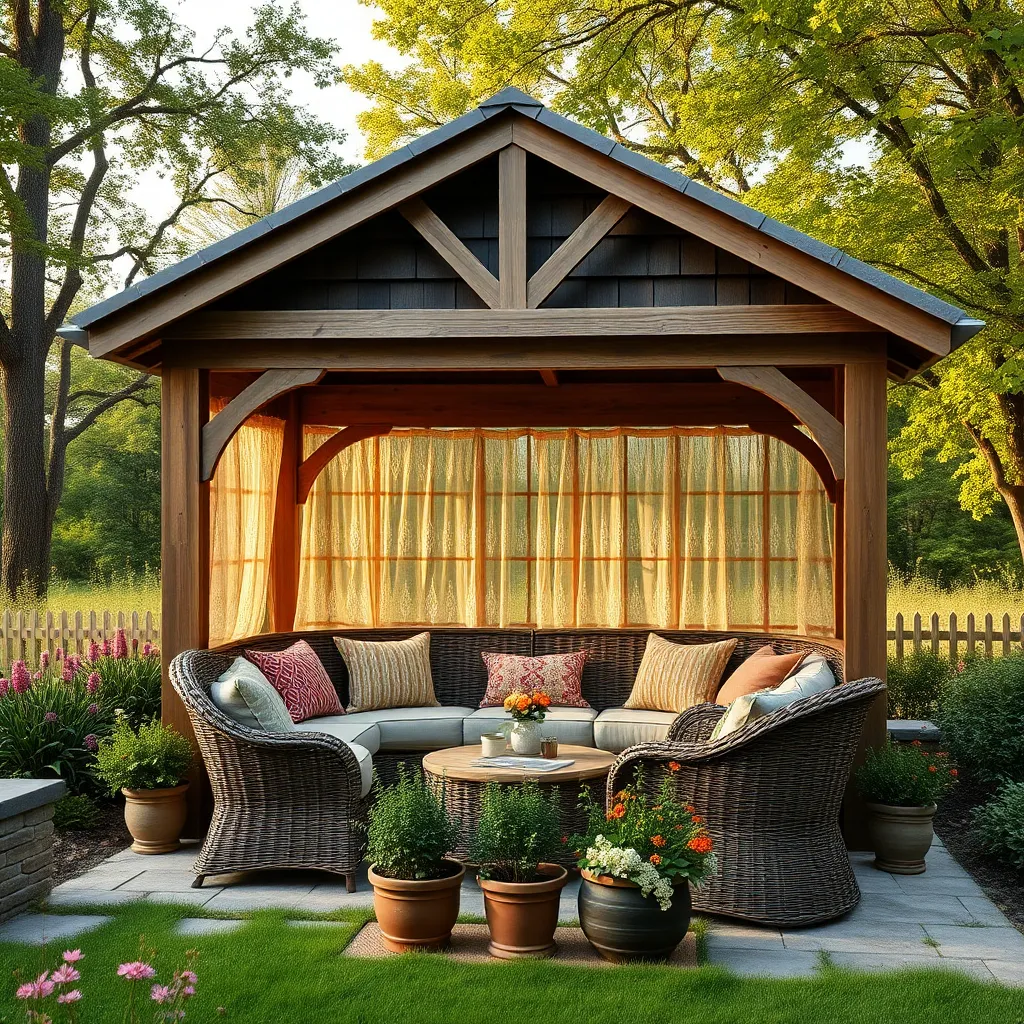 Enclosed Rustic Gazebo Sanctuary