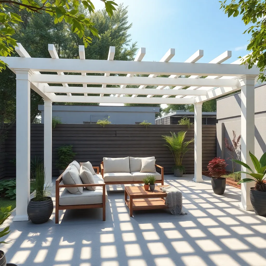 Minimalist Pergola (Vinyl Finish)