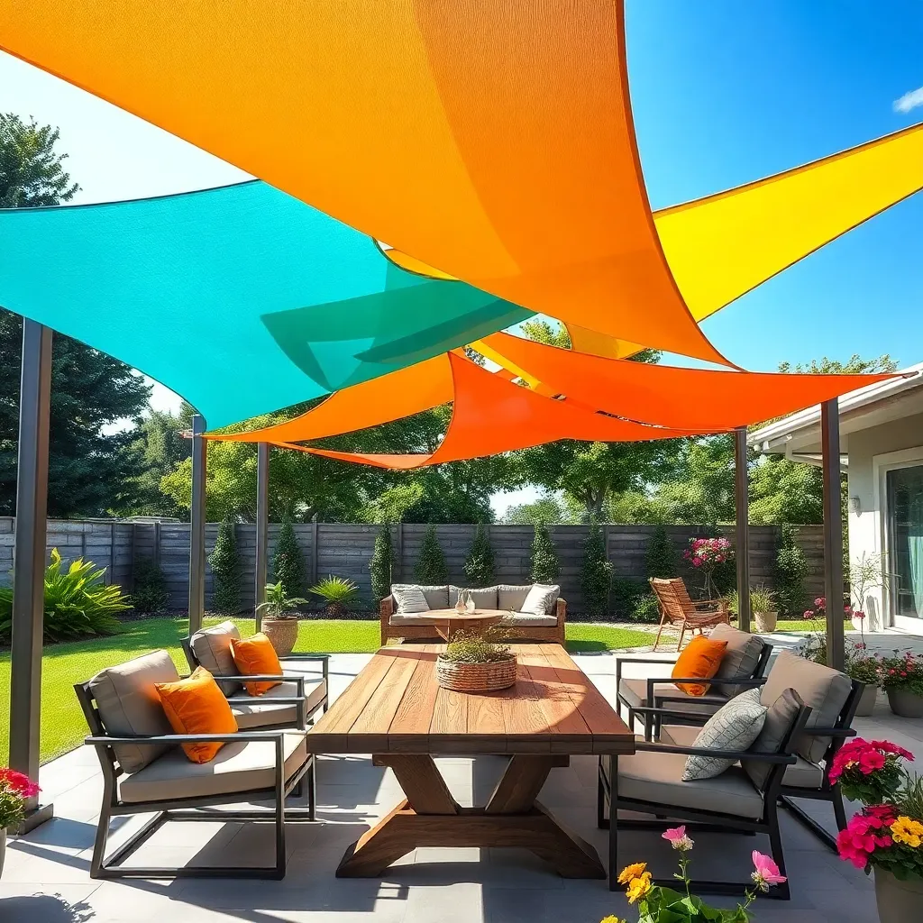 Create A Colorful Shade Sail Structure