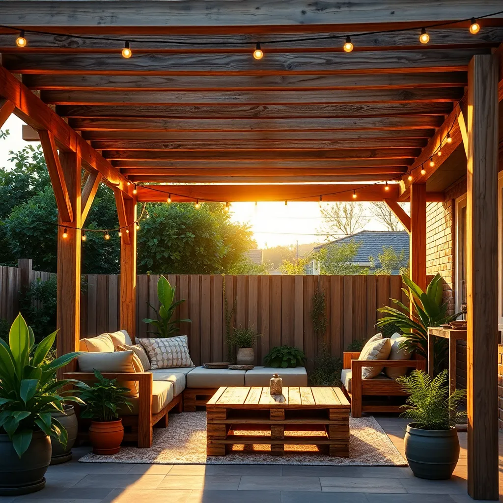 Utilize Pallet Wood Shade Structures
