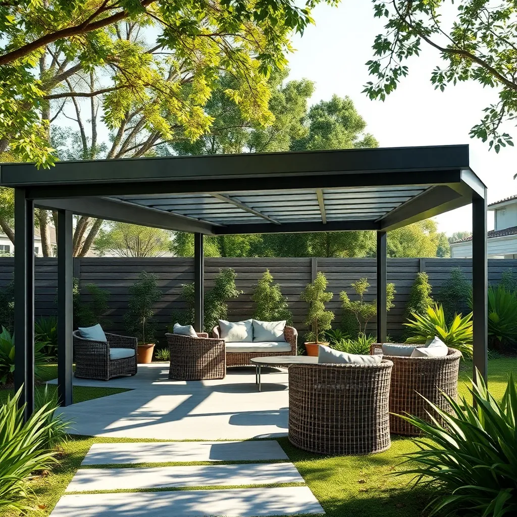 Contemporary Steel Structure (Sleek Modern Lines)