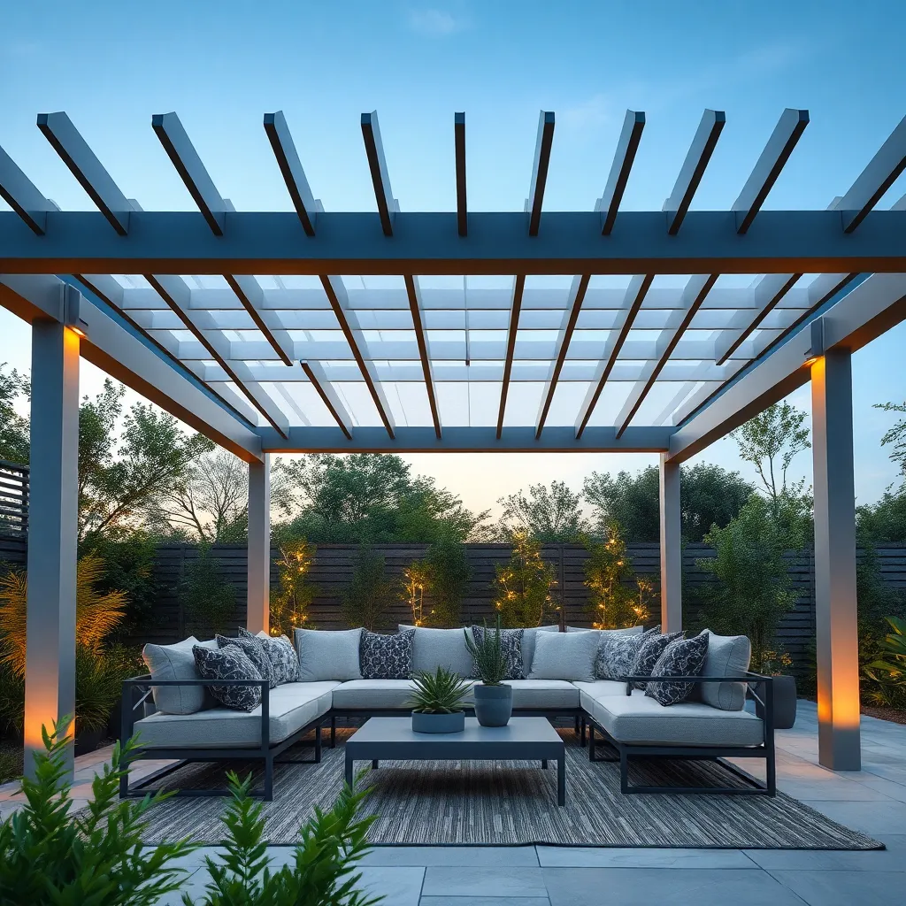 Modern Elegance Pergola (Aluminum Slats)