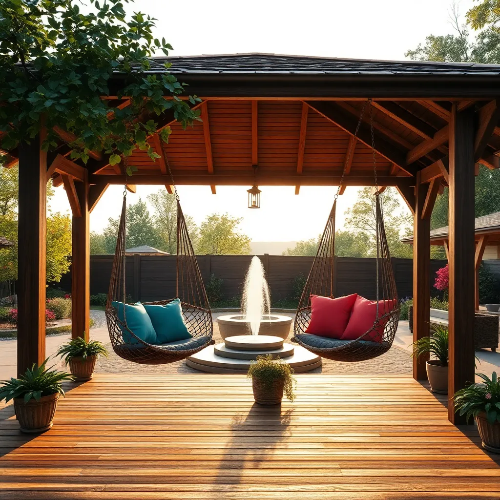 Incorporate Swinging Hammock Chairs
