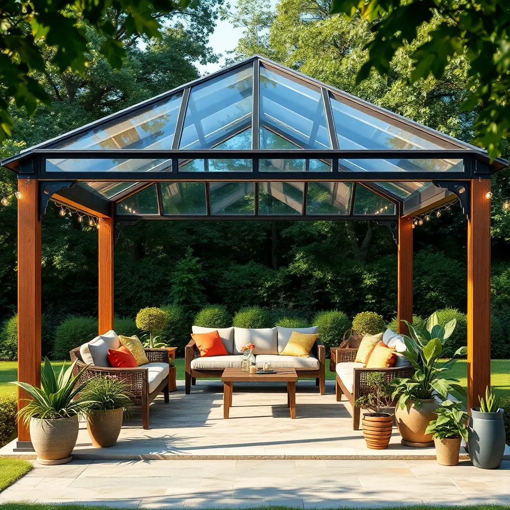 Glass Roof Gazebo (Maximized Natural Light)