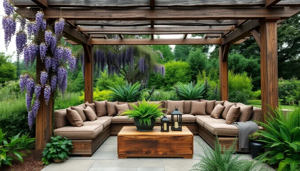 Rustic Pergola Designs for Natural Gardens