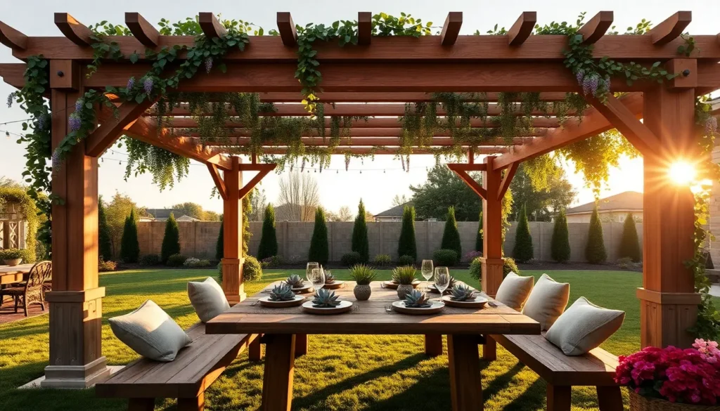 Pergola Ideas for Outdoor Dining Spaces