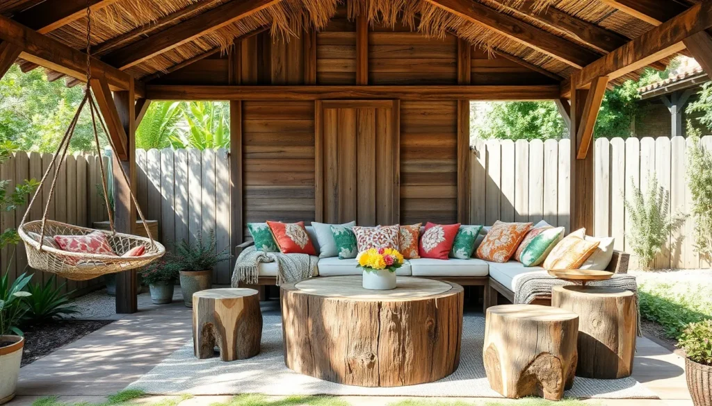 DIY Rustic Shelters for a Cozy Backyard