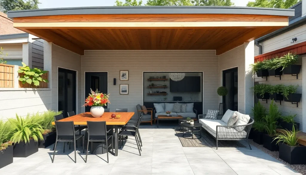 Modern Covered Patio Designs for Small Yards