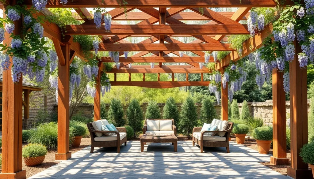 Rustic Pergola Designs for Natural Gardens