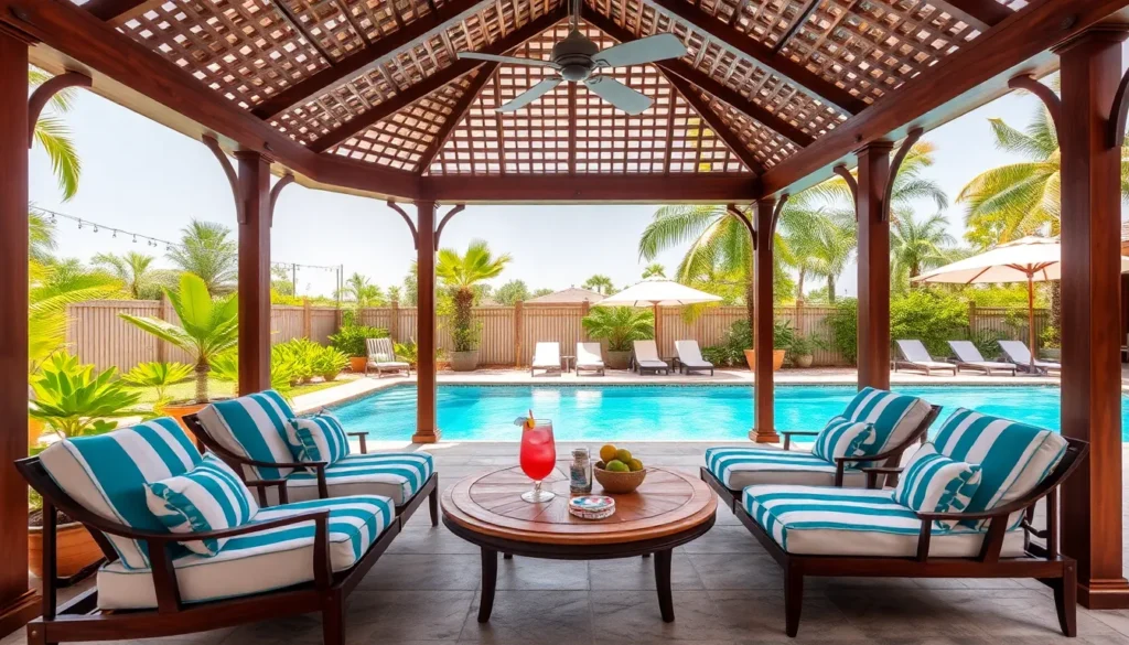 Gazebo Designs for Poolside Lounging