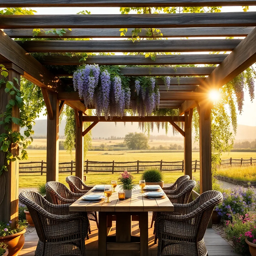 Rustic Farmhouse Pergola (Reclaimed Barn Wood)