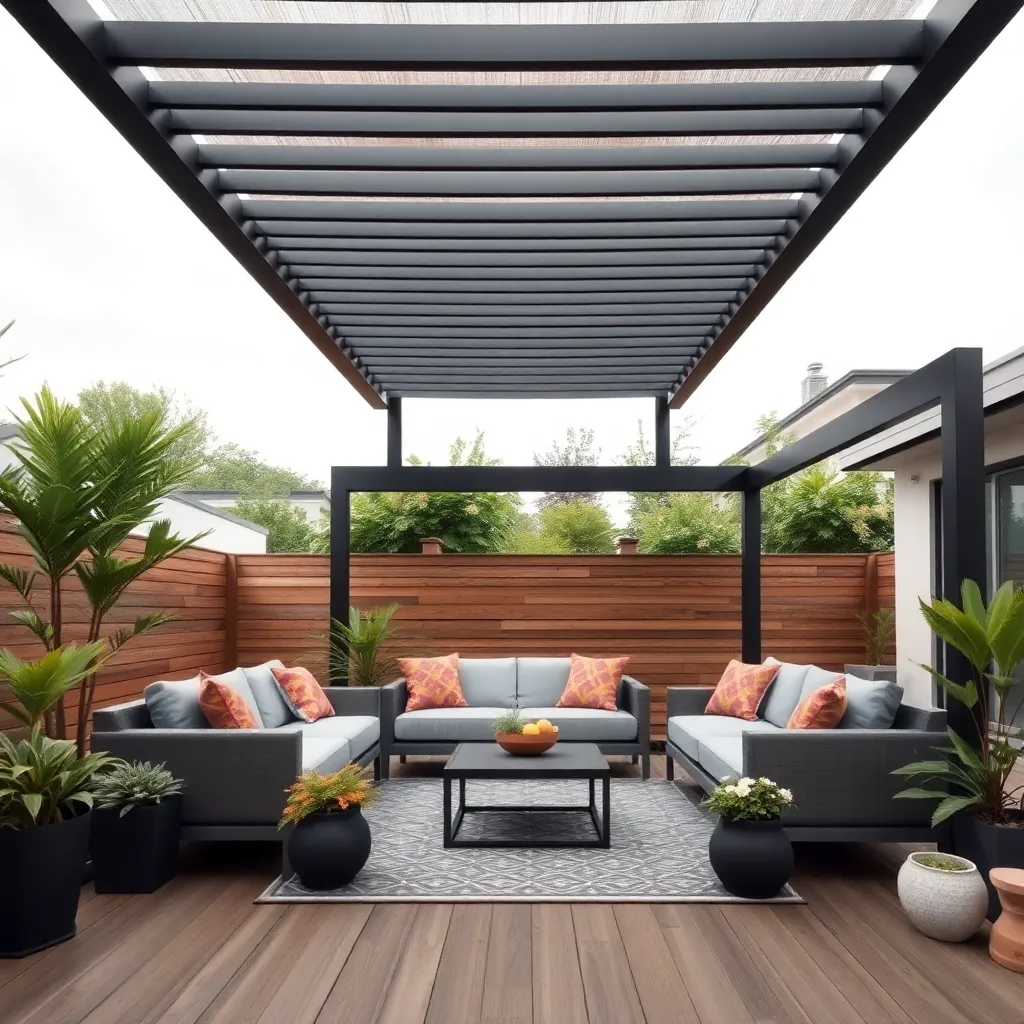 Modern Minimalist Pergola (Aluminum Frame)