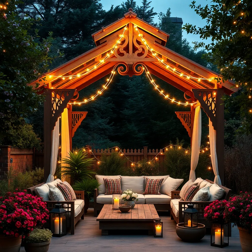 Illuminated Gazebos for Nighttime Magic