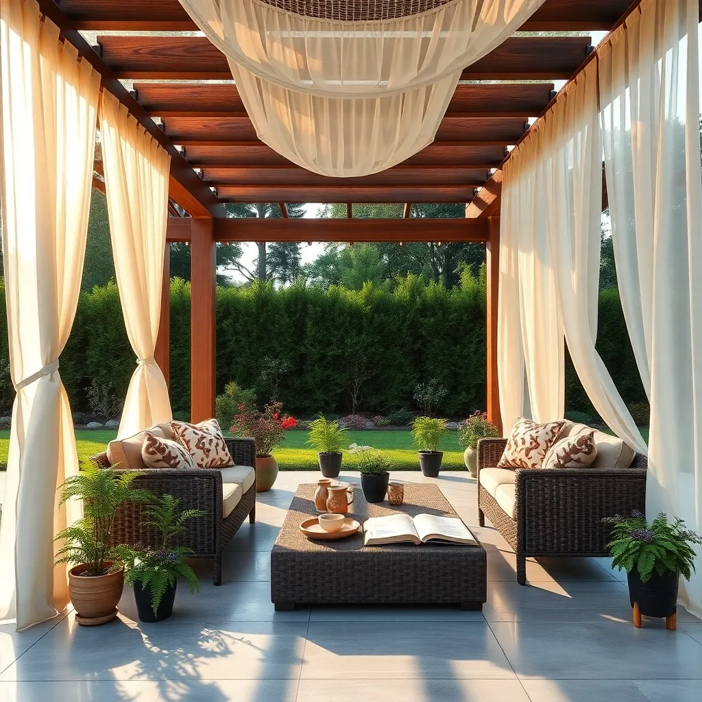 Utilizing Pergolas With Rain Curtains