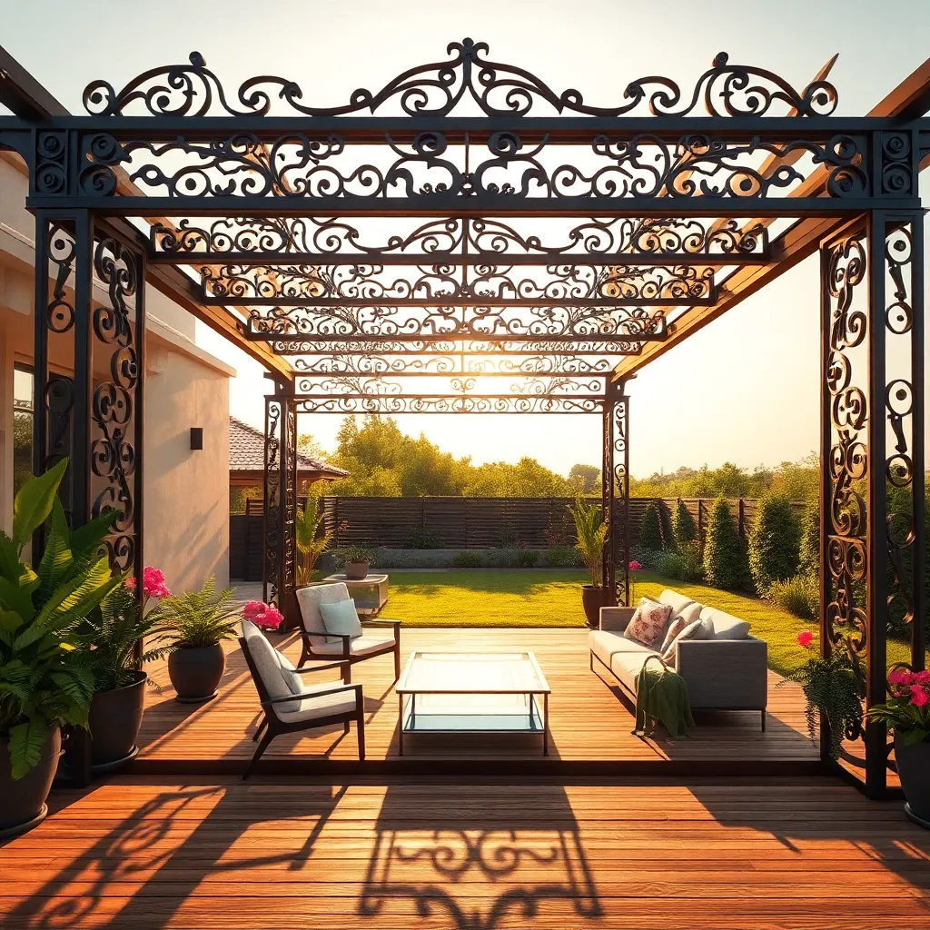 Art Deco Pergola (Geometric Metalwork)