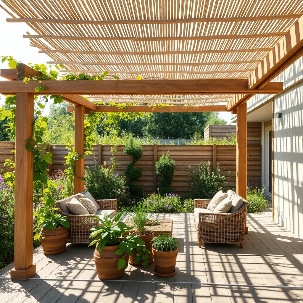 Eco-Friendly Bamboo Pergola (Sustainable Materials)
