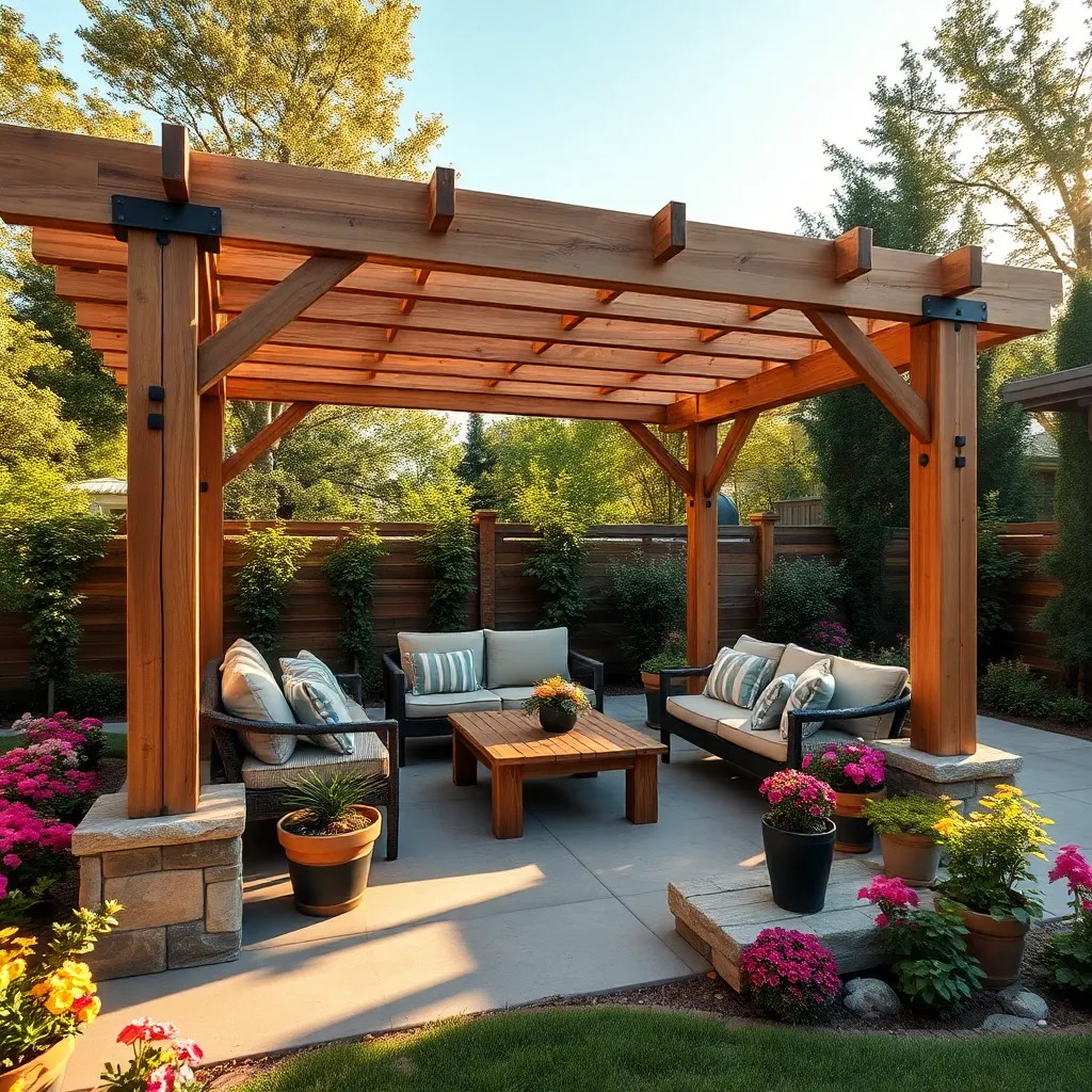 Secure Pergola with Anchors