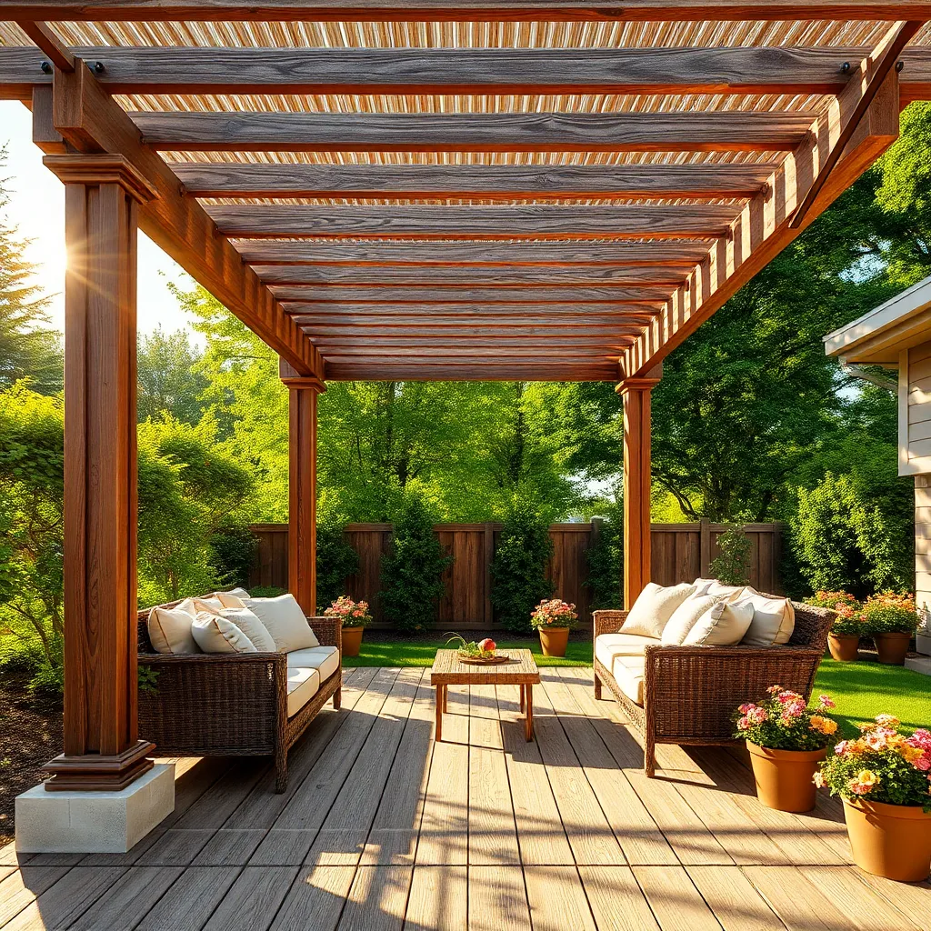 Secure Pergola with Anchoring Methods