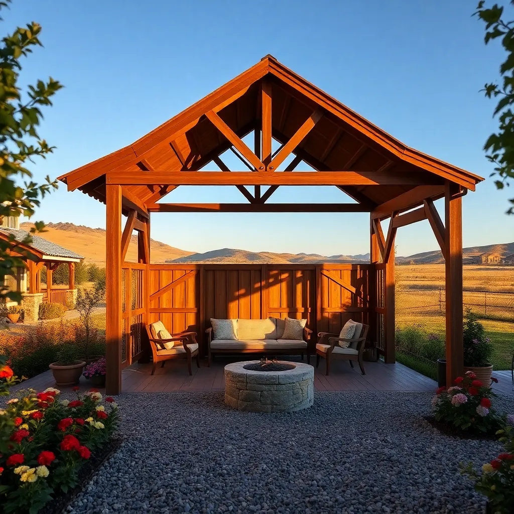 Rustic Farmhouse Gazebo (Barnwood Accents)