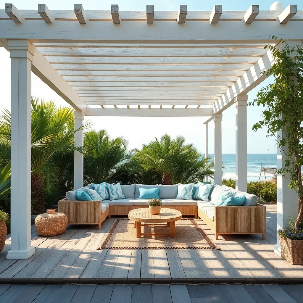 Coastal Breeze Pergola (Whitewashed Timber)