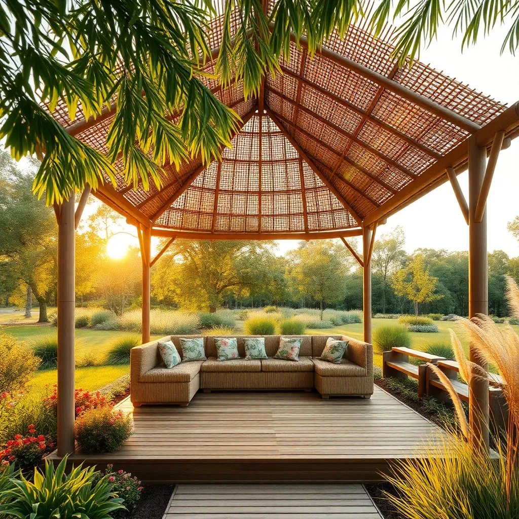 Eco-Friendly Bamboo Pavilion (Sustainable Design with Natural Aesthetics)