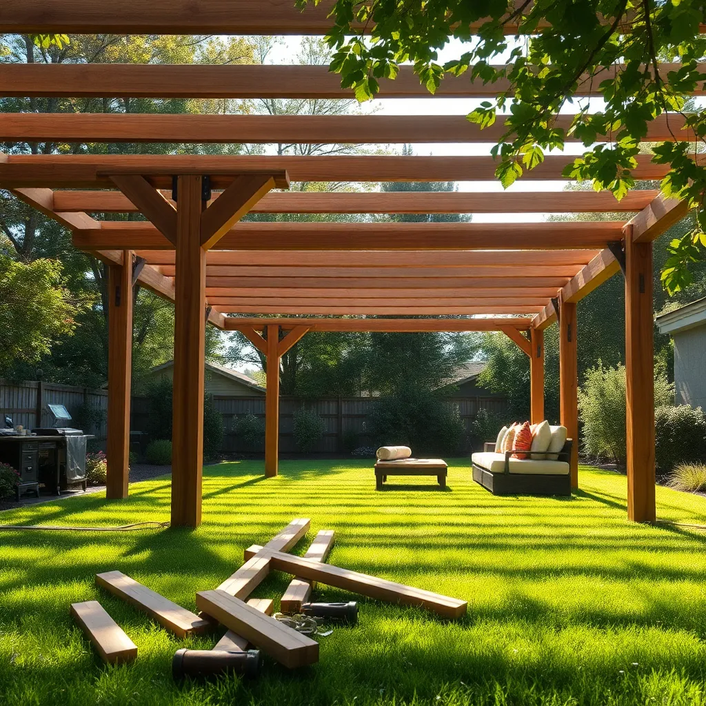 Assemble Pergola Frame Structure