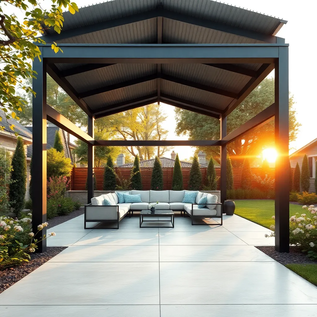 Modern Steel Pavilion (Sleek Design with Minimalist Appeal)