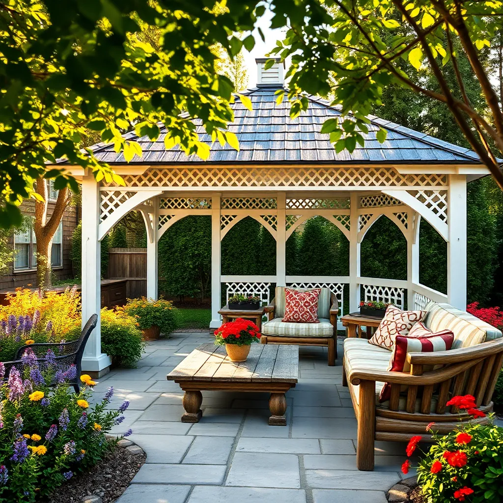 Gazebo Landscaping for Added Charm